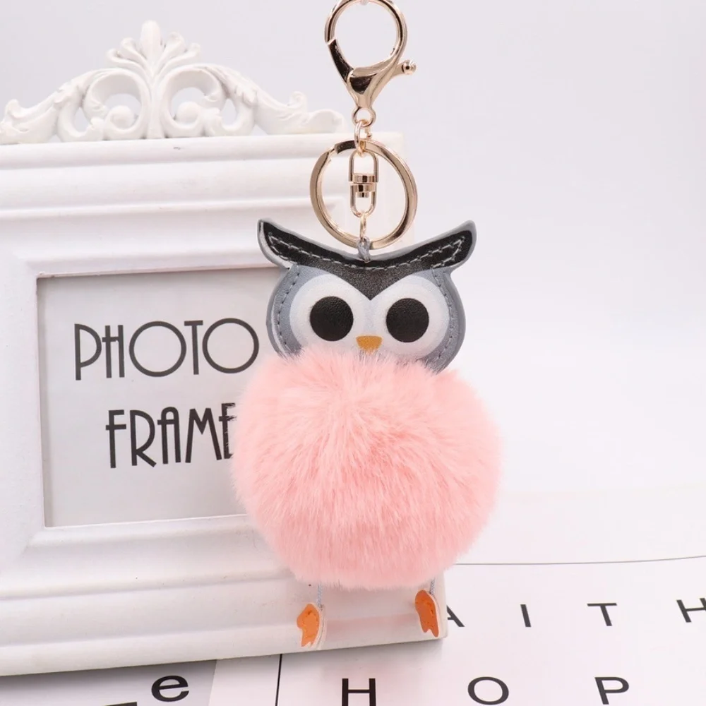 *BERNARDA* Pink x Owl Fashion Keychain Ring
